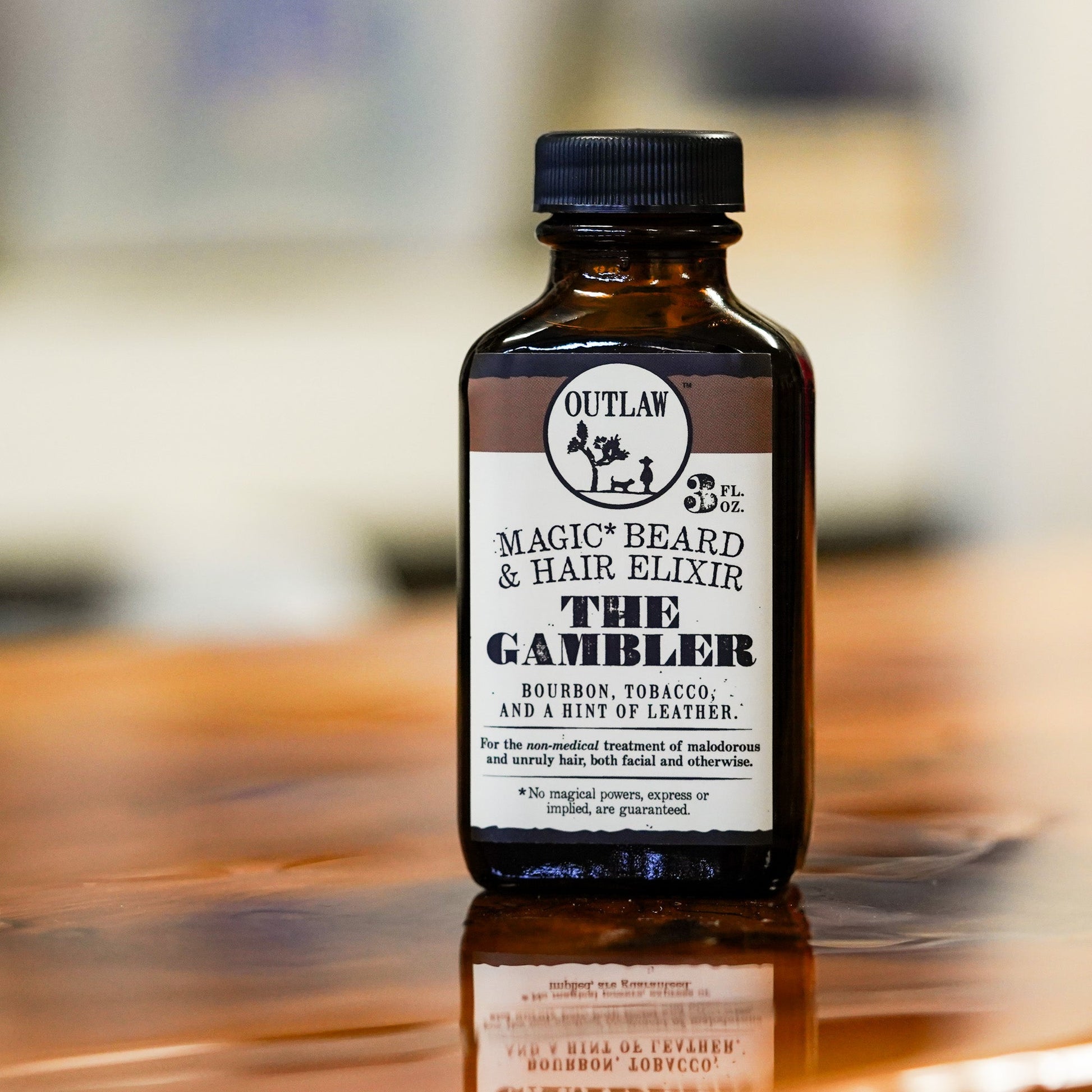 The Gambler Bourbon Tobacco Leather Scented beard oil for men and women