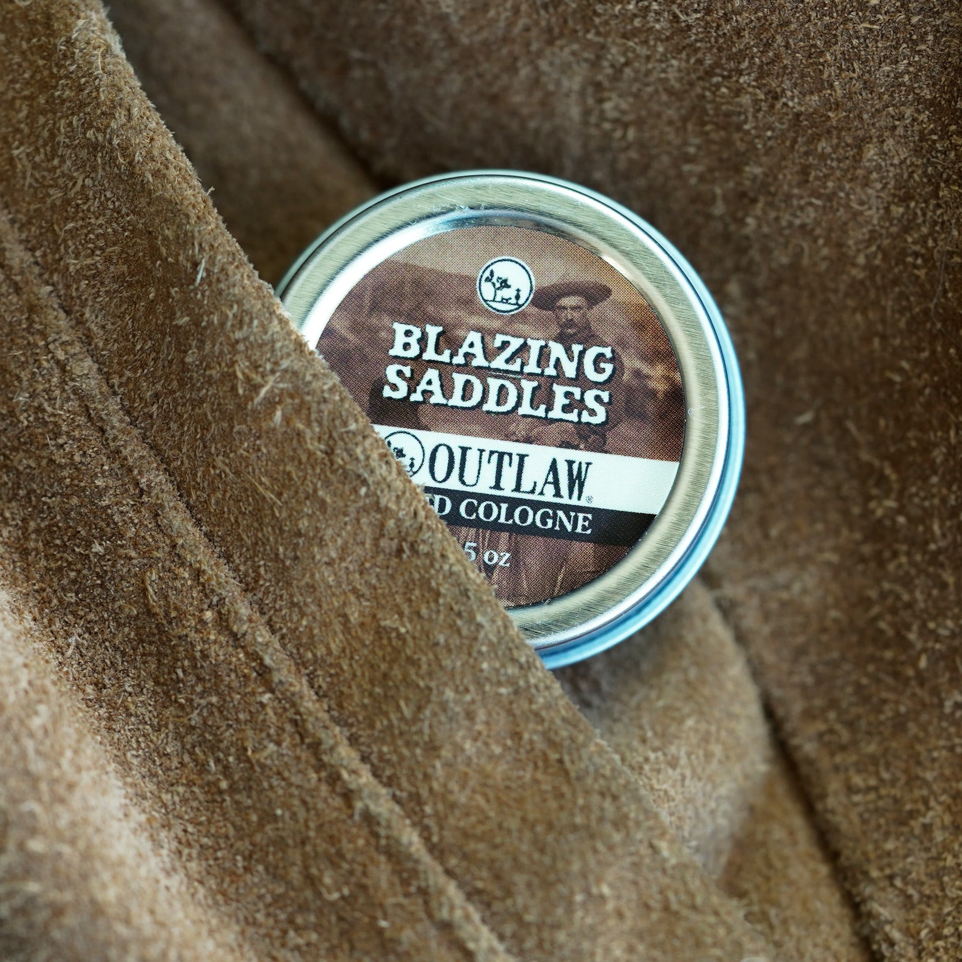 Leather Sandalwood Solid Cologne for Men and Women, by Outlaw