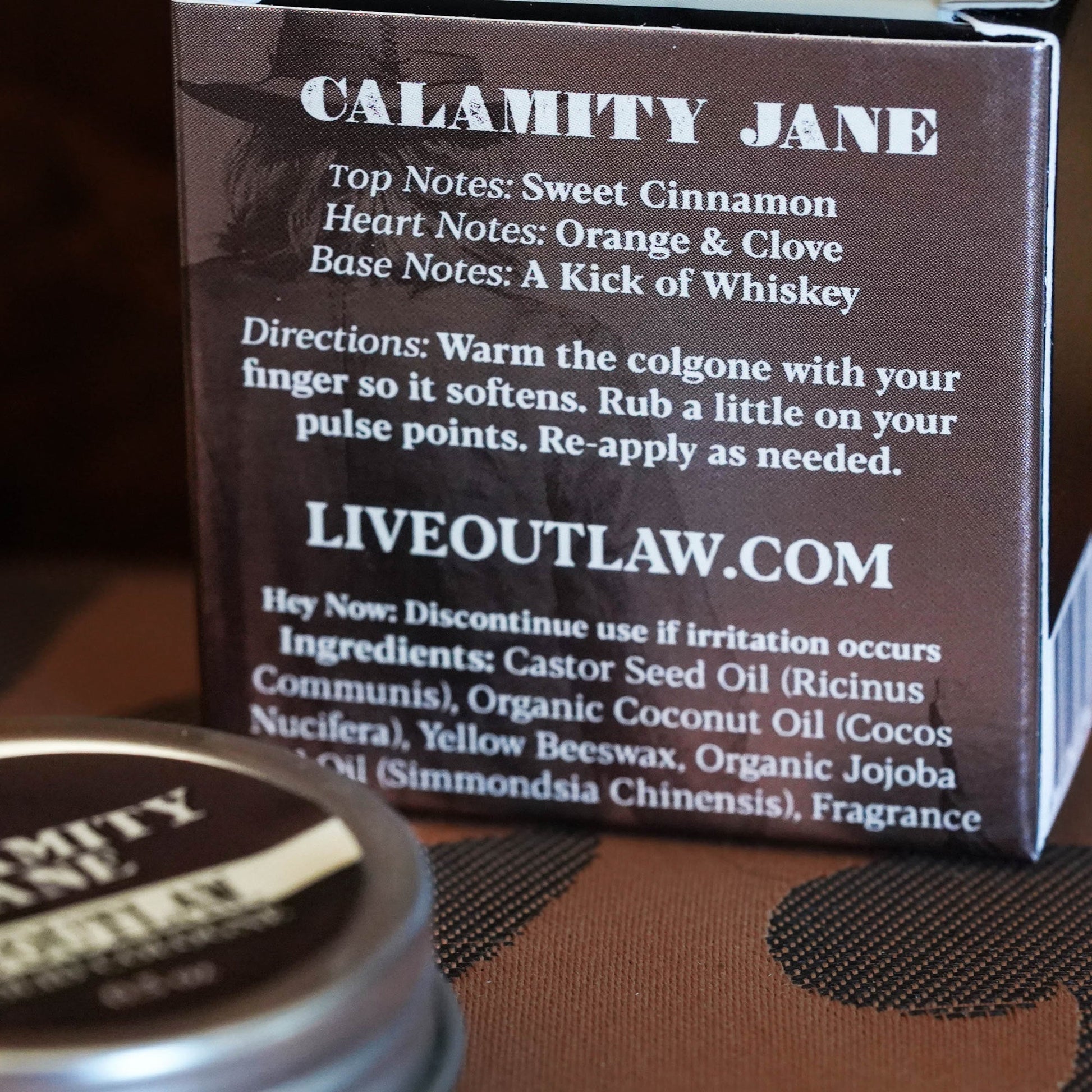 Clove Cinnamon Orange Solid Cologne for Men and Women, by Outlaw